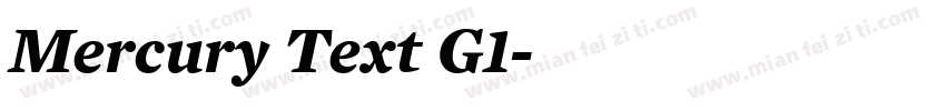 Mercury Text G1字体转换